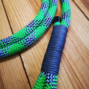 Green and Black Tartan Rope Dog Lead