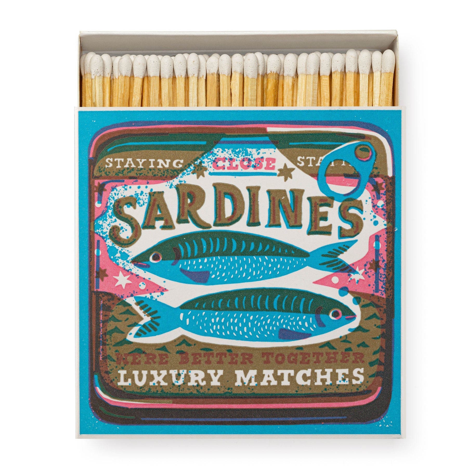 Better Together Sardines Luxury Archivist Matches - The Mewstone Candle Co