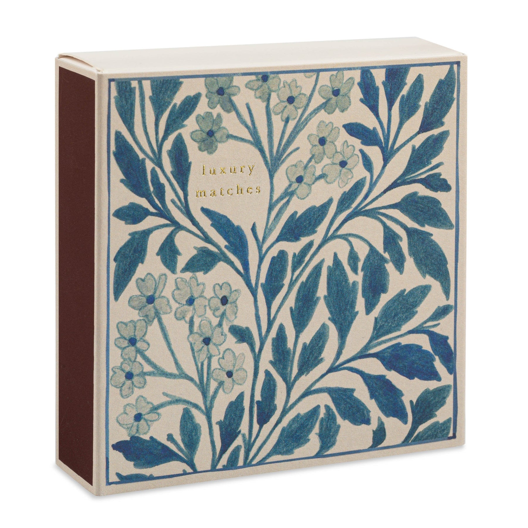 Blue Floral Luxury Archivist Matches - The Mewstone Candle Co