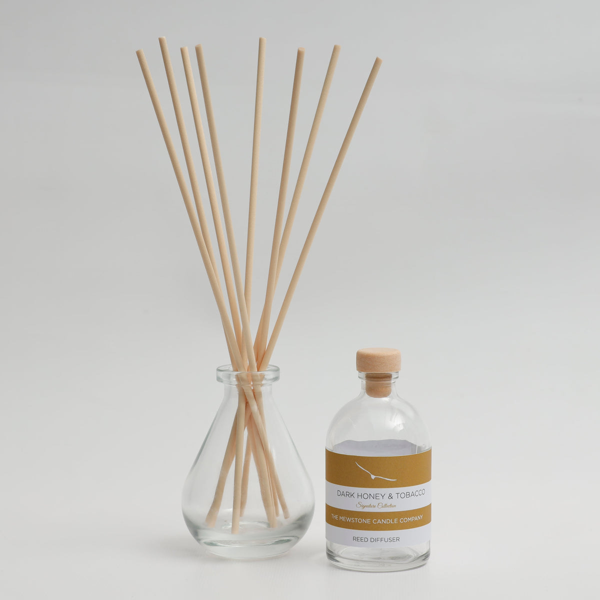 Dark Honey & Tobacco Reed Diffuser - The Mewstone Candle Co