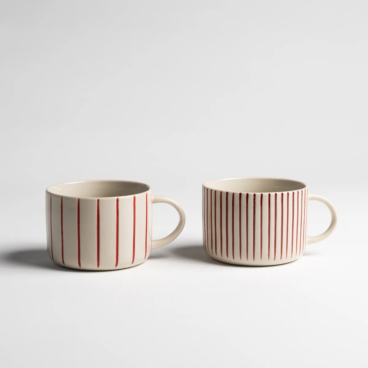 Kindred Yarrow Earth Red Mugs - Medium (Set of 2) - The Mewstone Candle Co