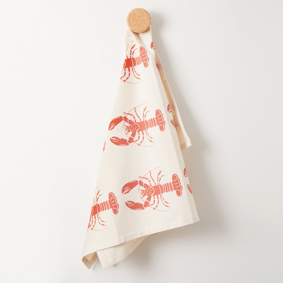 Love Liga Lobster Tea Towel - Red - The Mewstone Candle Co