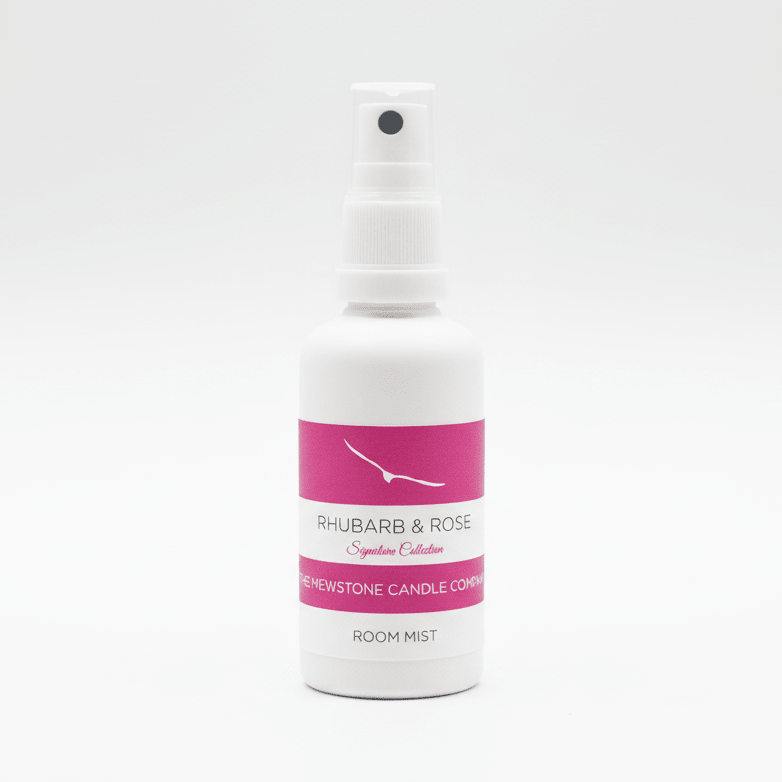 Rhubarb and Rose Room Mist - The Mewstone Candle Co