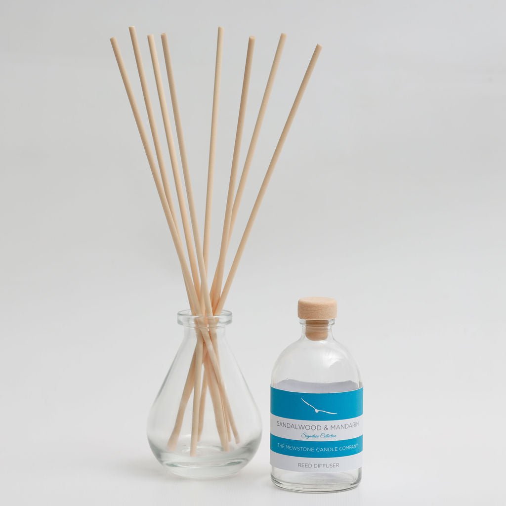 Sandalwood & Mandarin Reed Diffuser - The Mewstone Candle Co