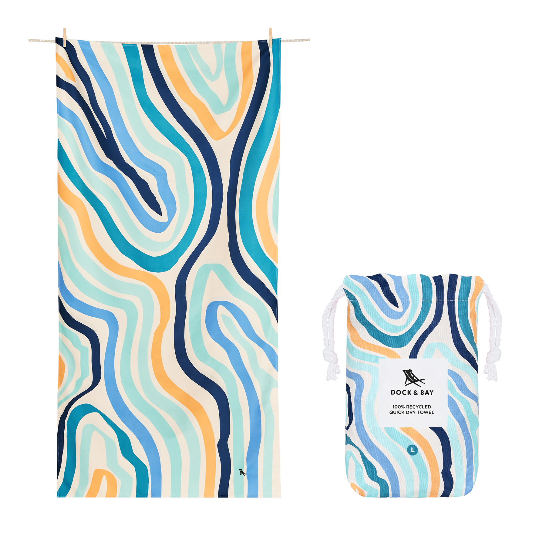 Dock and Bay Quick Dry Towel - Groovy Dunes