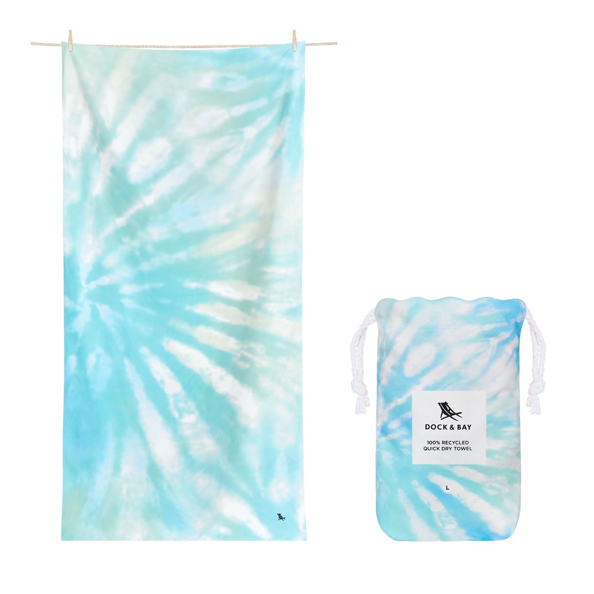 Dock and Bay Quick Dry Towel - Tie Dye - Swirled Seas - The Mewstone Candle Co