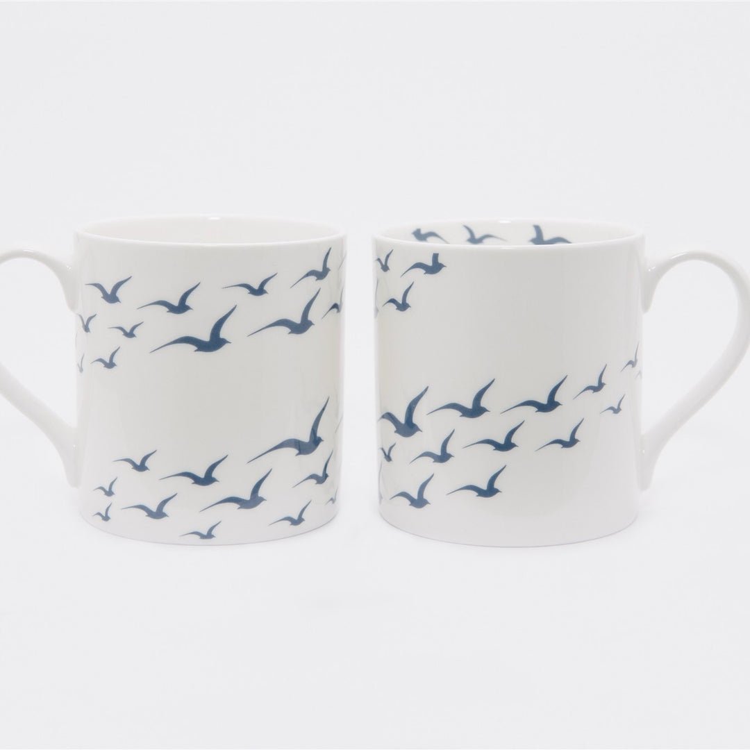 Flock of Gulls Bone China Mug - The Mewstone Candle Co