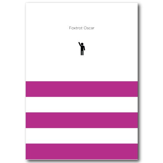 Foxtrot Oscar greetings card - The Mewstone Candle Co