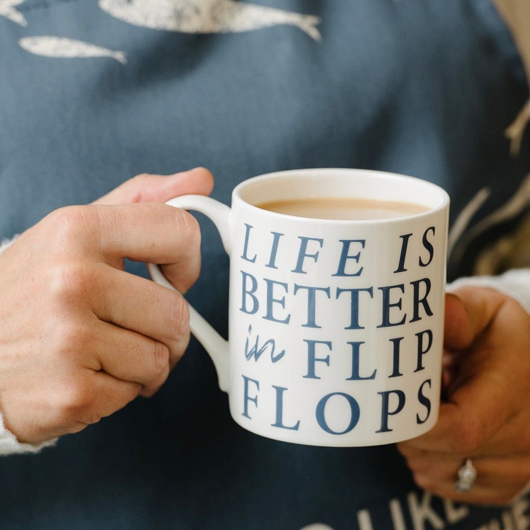Life is Better in Flip Flops Bone China Mug - The Mewstone Candle Co