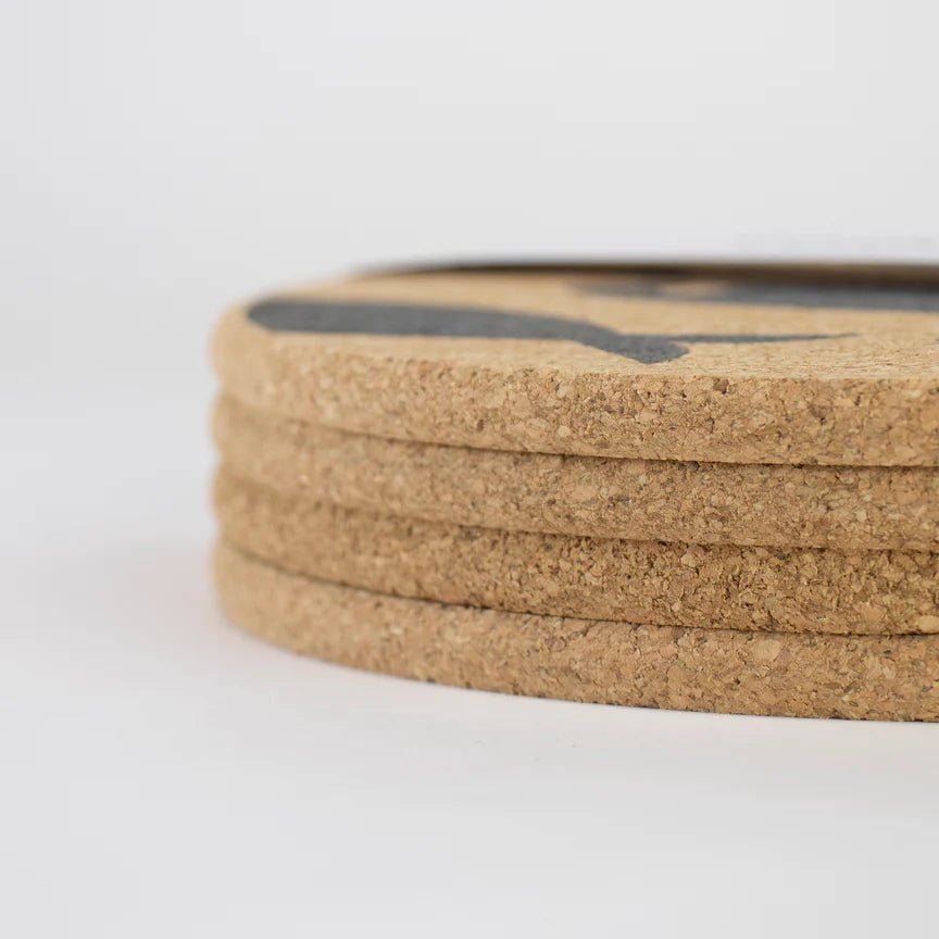 Love Liga Grey Fish Cork Coasters and Tablemats - The Mewstone Candle Co
