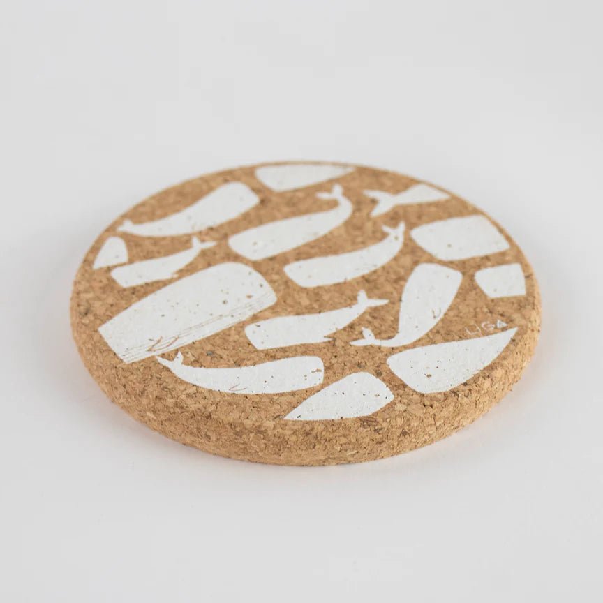 Love Liga Whale Cork Coasters and Tablemats - The Mewstone Candle Co