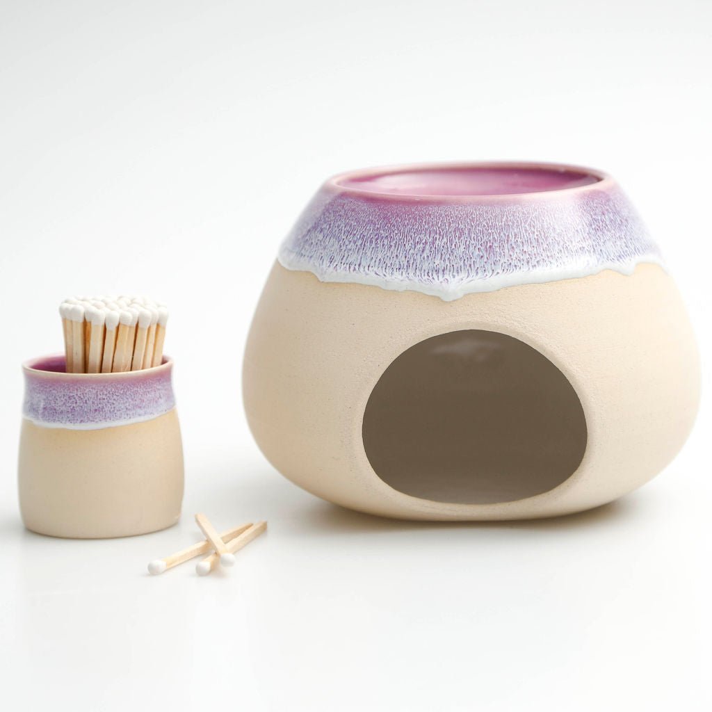 Purple Artisan Wax Melt Burner - The Mewstone Candle Co