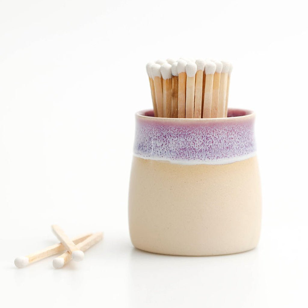 Purple Match Striker Pot - The Mewstone Candle Co