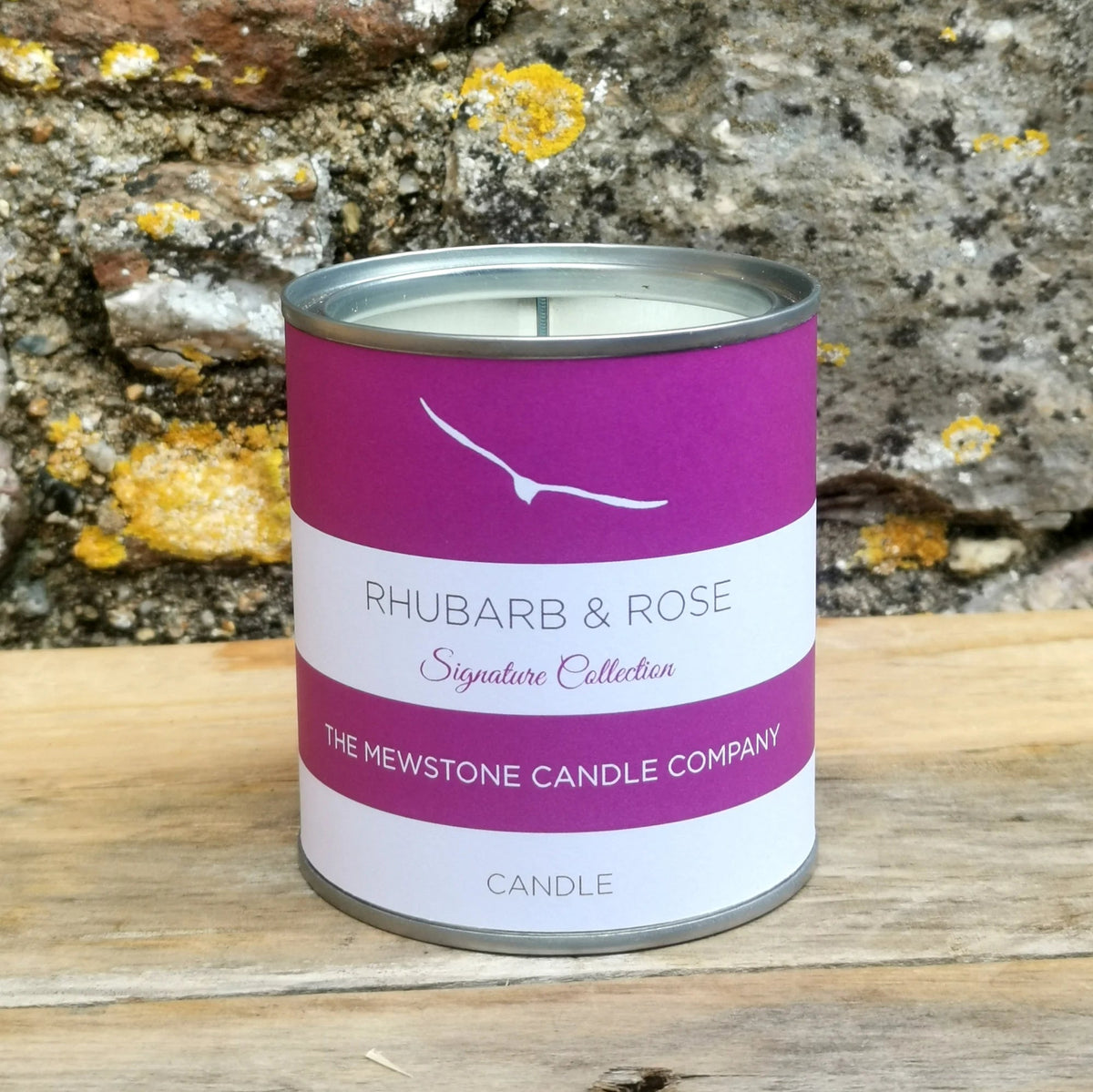 Rhubarb and Rose Signature Candle - The Mewstone Candle Co