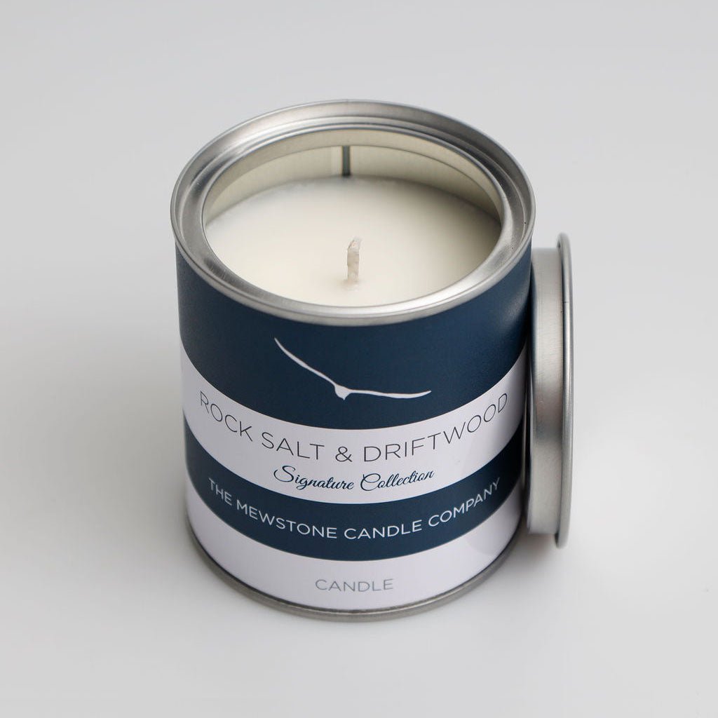 Rock Salt & Driftwood Signature Candle - The Mewstone Candle Co