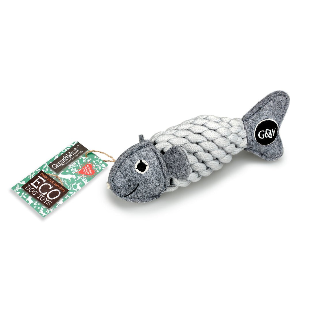 Roger the Rope Fish Eco Dog Toy - The Mewstone Candle Co