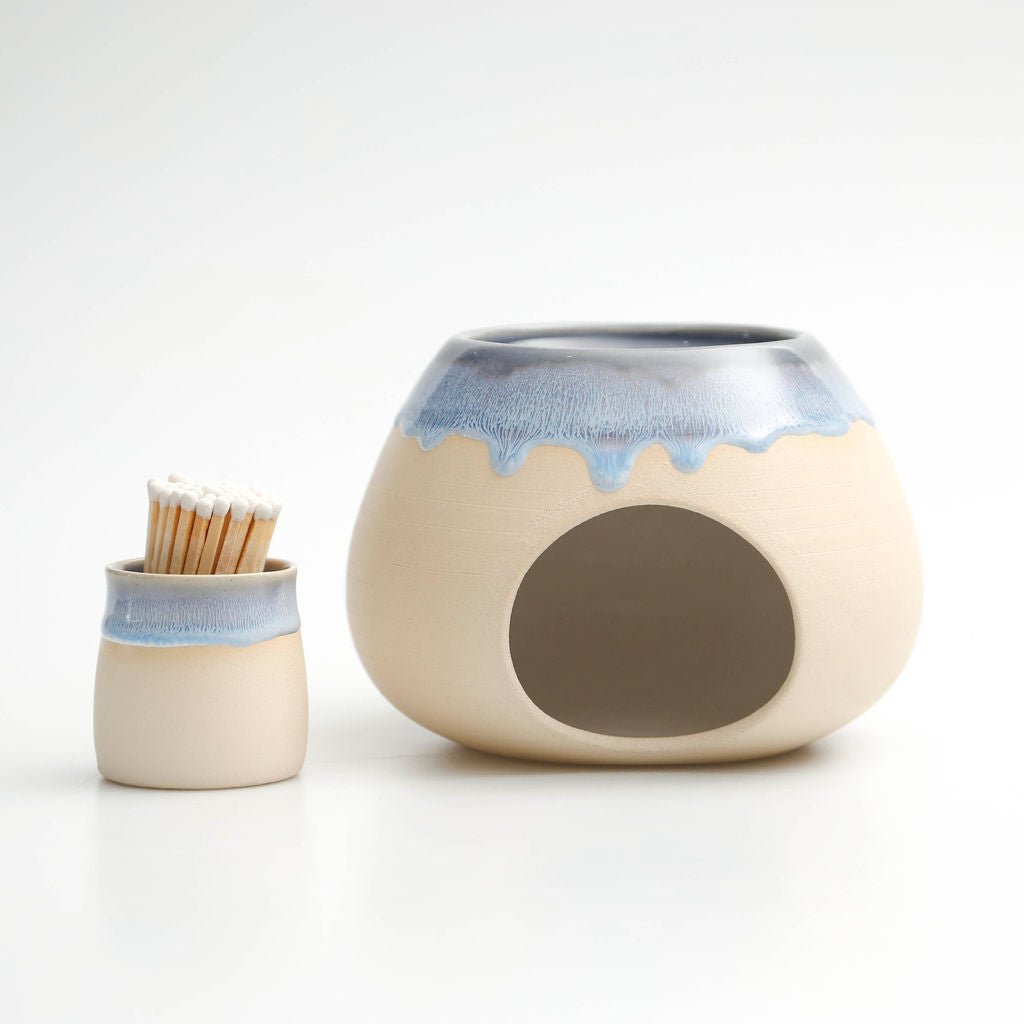 Sea Blue Artisan Wax Melt Burner - The Mewstone Candle Co