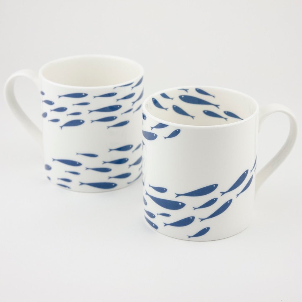 Shoal of Fish Bone China Mug - The Mewstone Candle Co