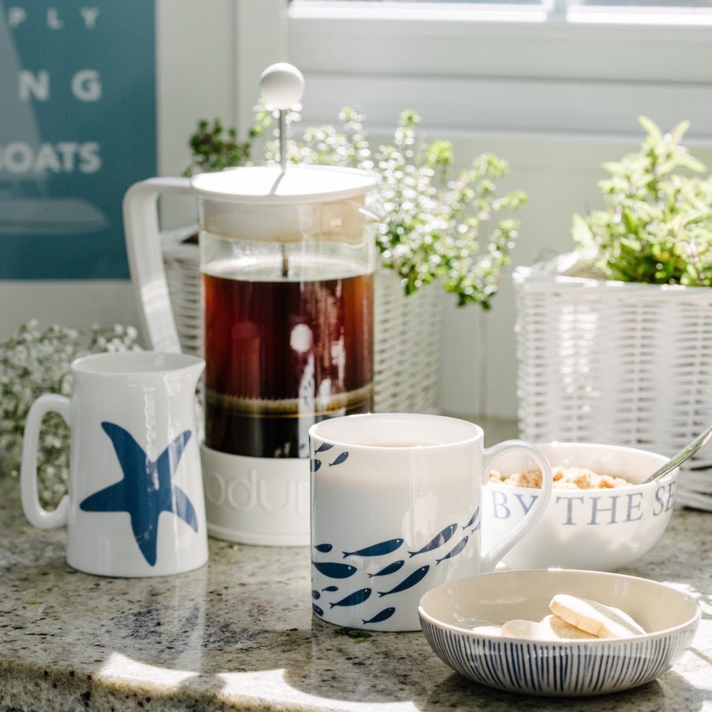 Shoal of Fish Bone China Mug - The Mewstone Candle Co