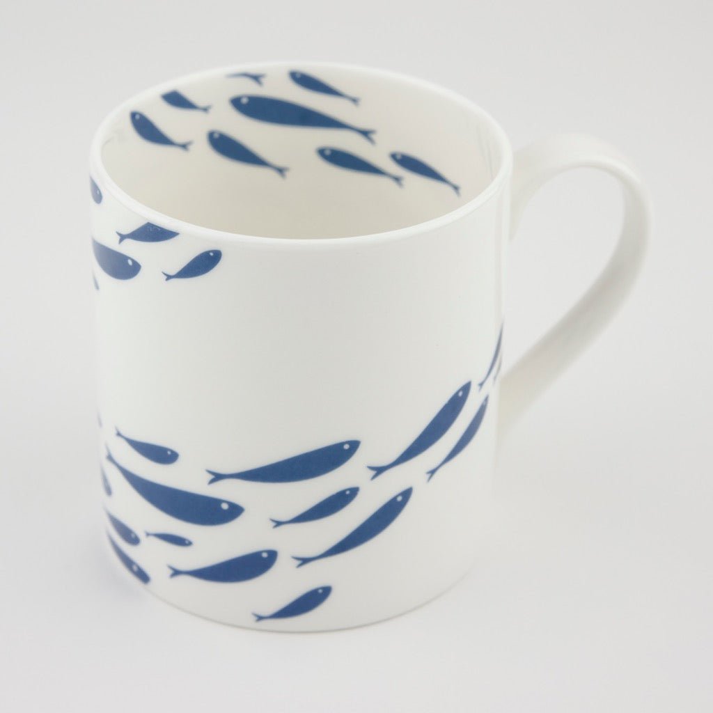 Shoal of Fish Bone China Mug - The Mewstone Candle Co