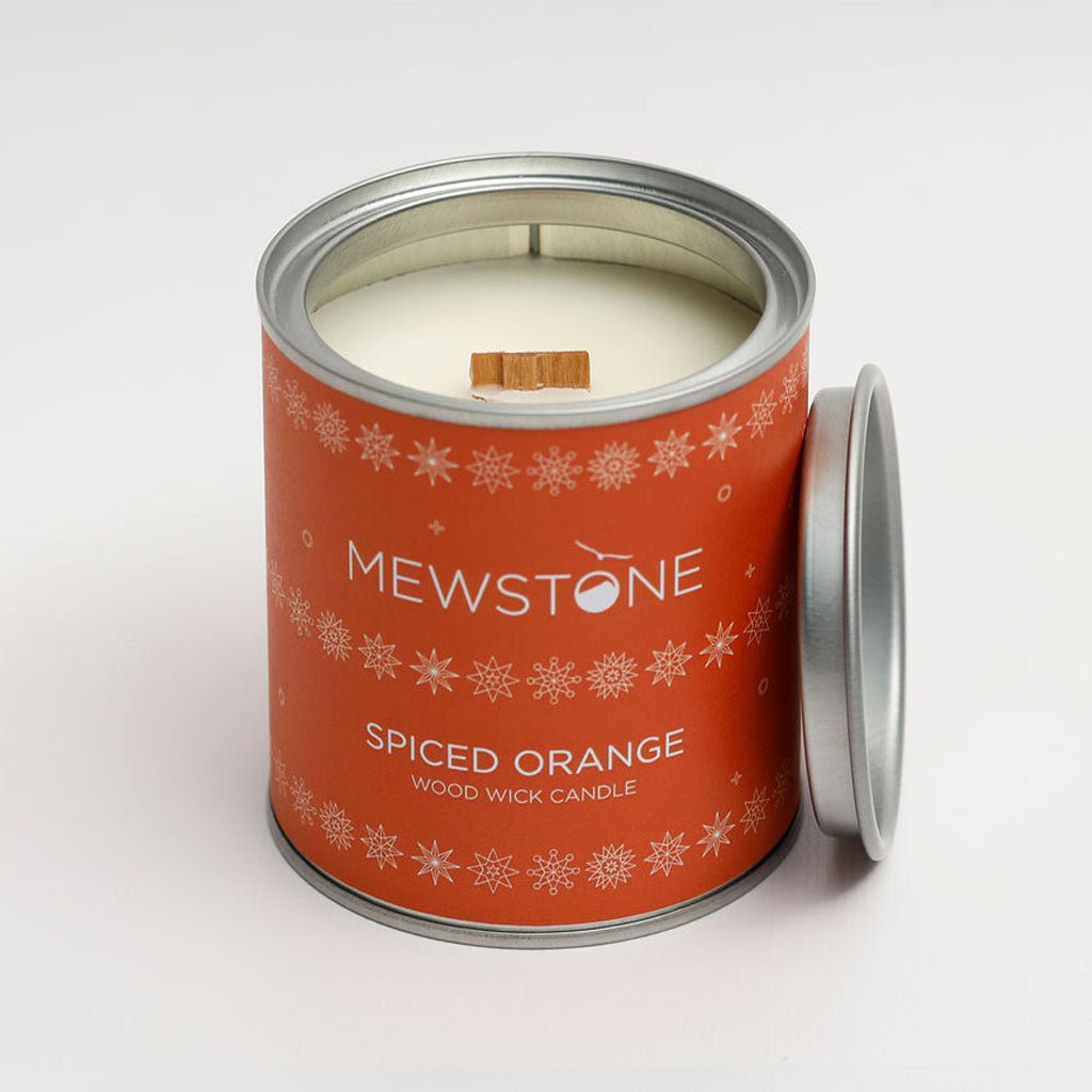 Spiced Orange Wood Wick Candle - The Mewstone Candle Co