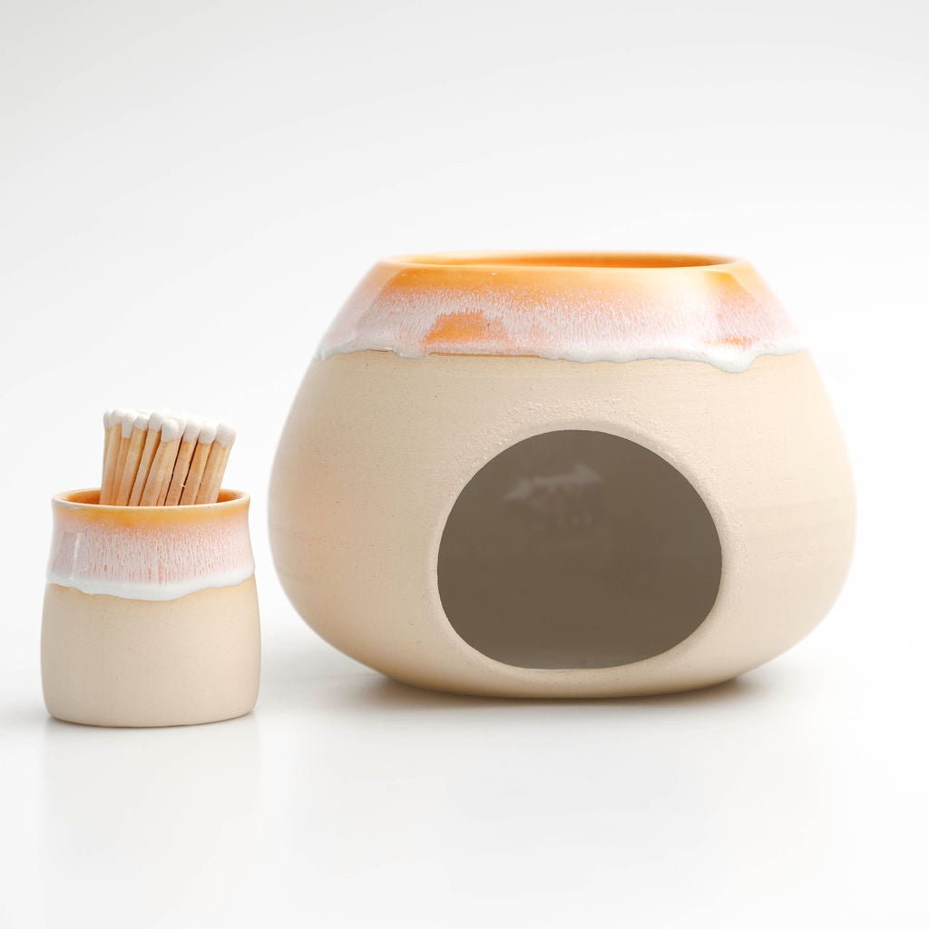 Sunrise Yellow Artisan Wax Melt Burner - The Mewstone Candle Co