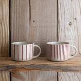 Kindred Yarrow Earth Red Mugs - Medium (Set of 2) - The Mewstone Candle Co