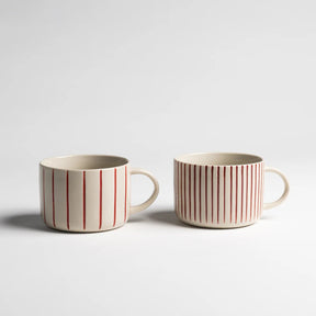 Kindred Yarrow Earth Red Mugs - Medium (Set of 2) - The Mewstone Candle Co