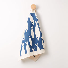 Love Liga Fish Tea Towel - Navy - The Mewstone Candle Co