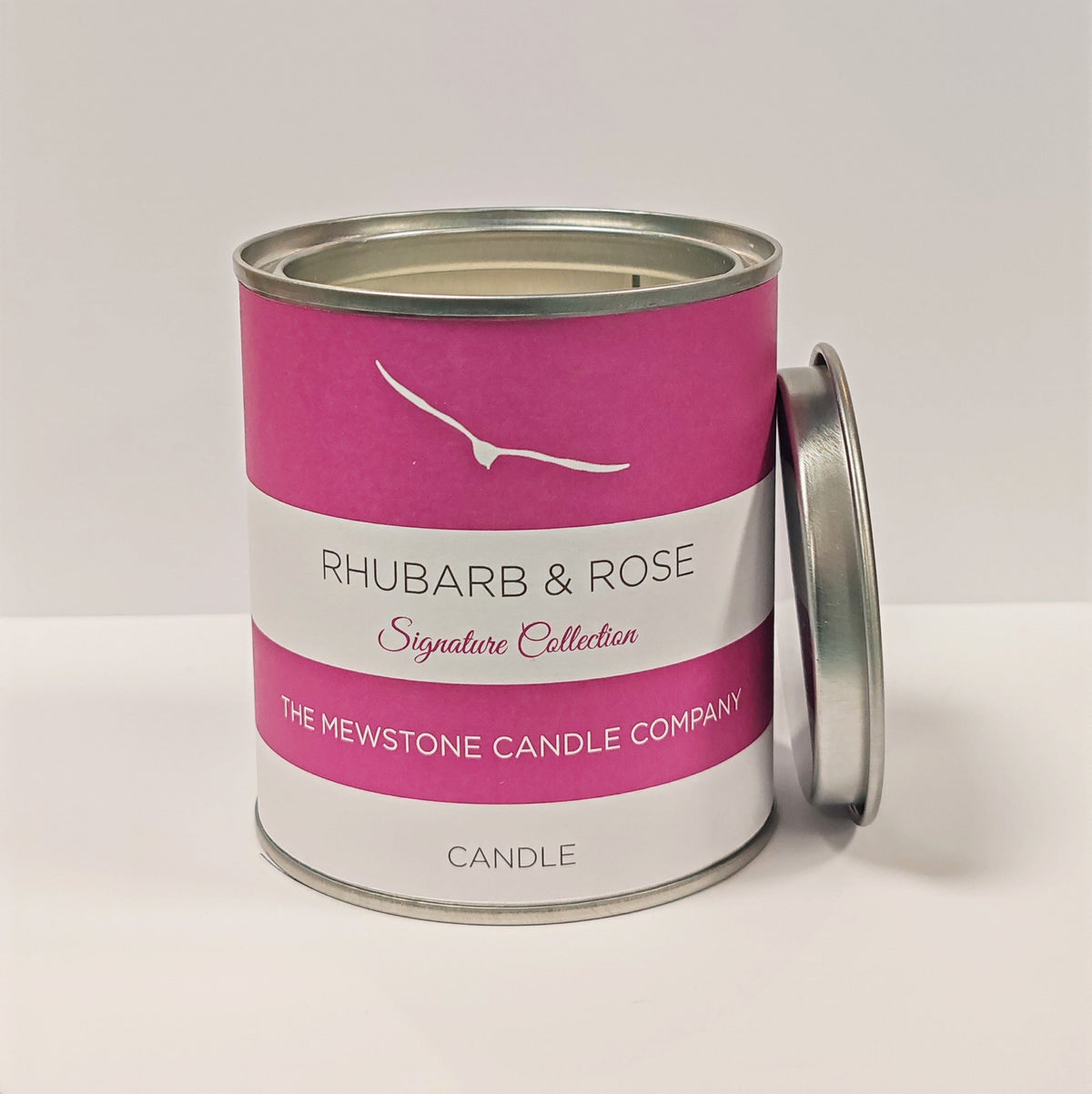 Rhubarb and Rose Signature Candle - The Mewstone Candle Co