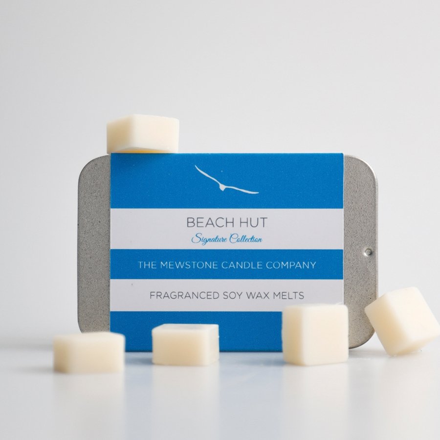 Beach Hut Wax Melt Slider Tin - The Mewstone Candle Co