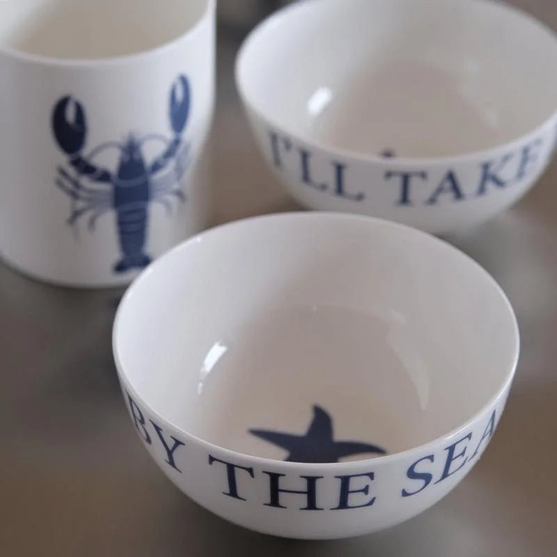 Blue Starfish Nibbles Bowl - The Mewstone Candle Co