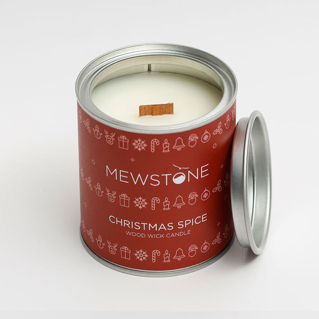 Christmas Spice Wood Wick Candle - The Mewstone Candle Co