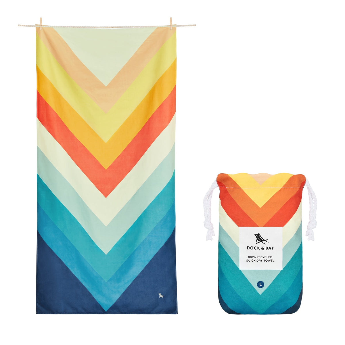 Dock and Bay Quick Dry Towel - Chevron Chic - The Mewstone Candle Co