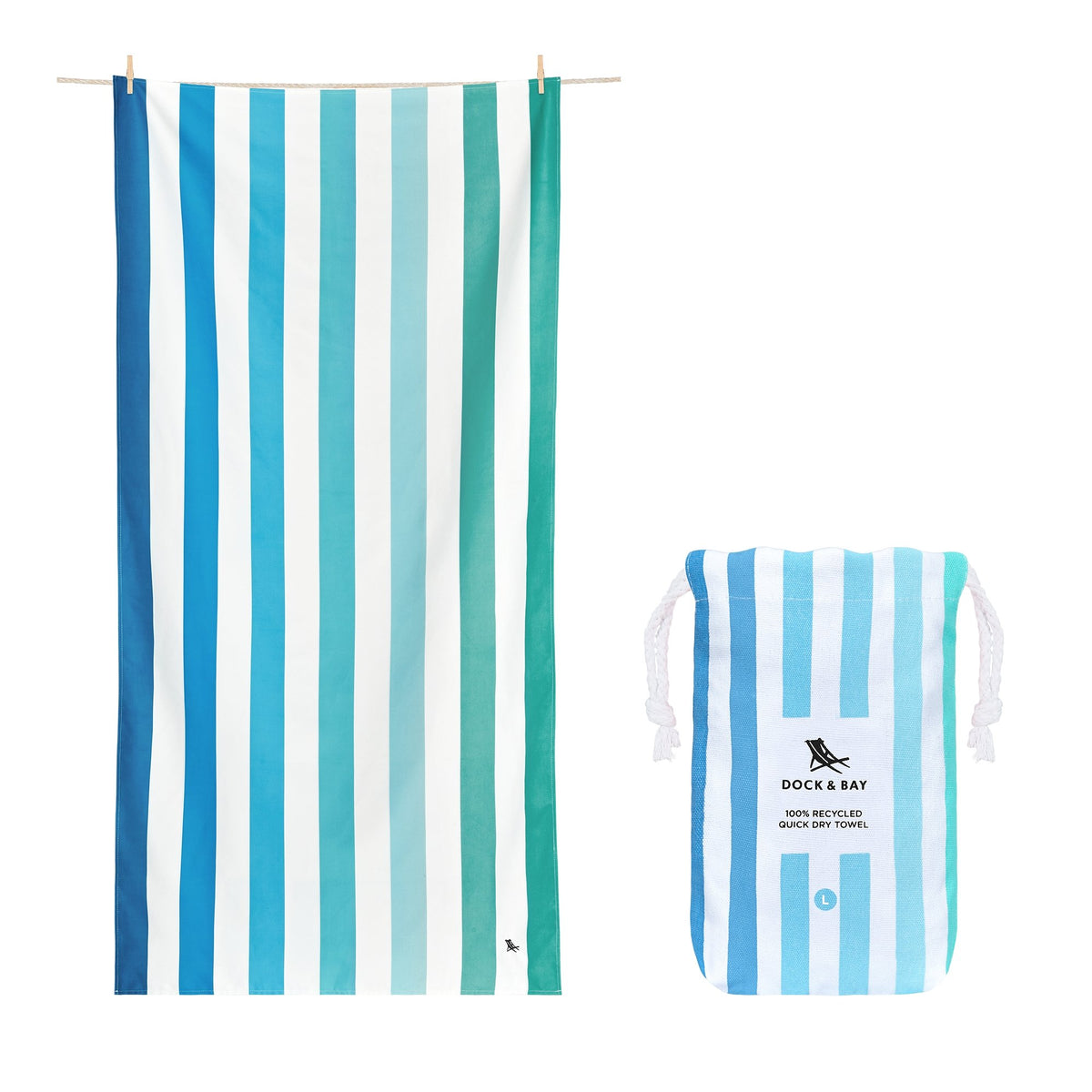 Dock and Bay Quick Dry Towel - Endless River - The Mewstone Candle Co