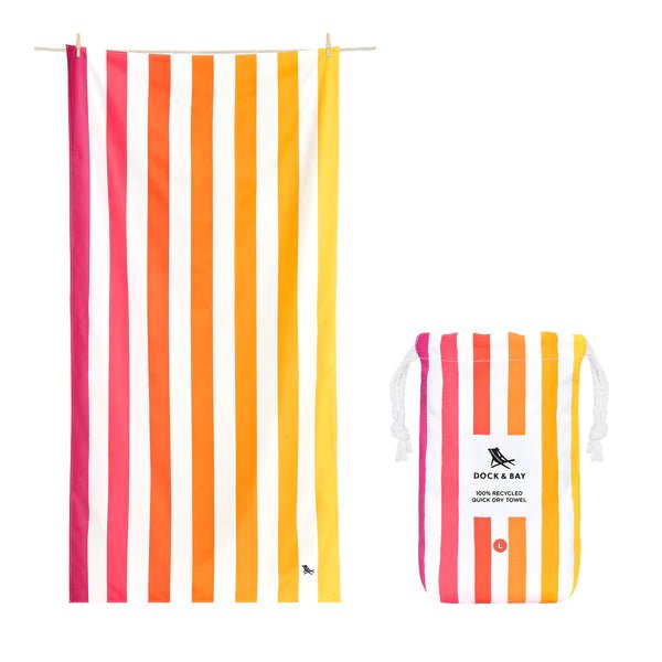 Dock and Bay Quick Dry Towel - Peach Sunrise - The Mewstone Candle Co