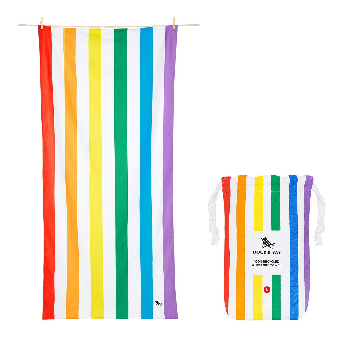 Dock and Bay Quick Dry Towel - Rainbow Skies - The Mewstone Candle Co