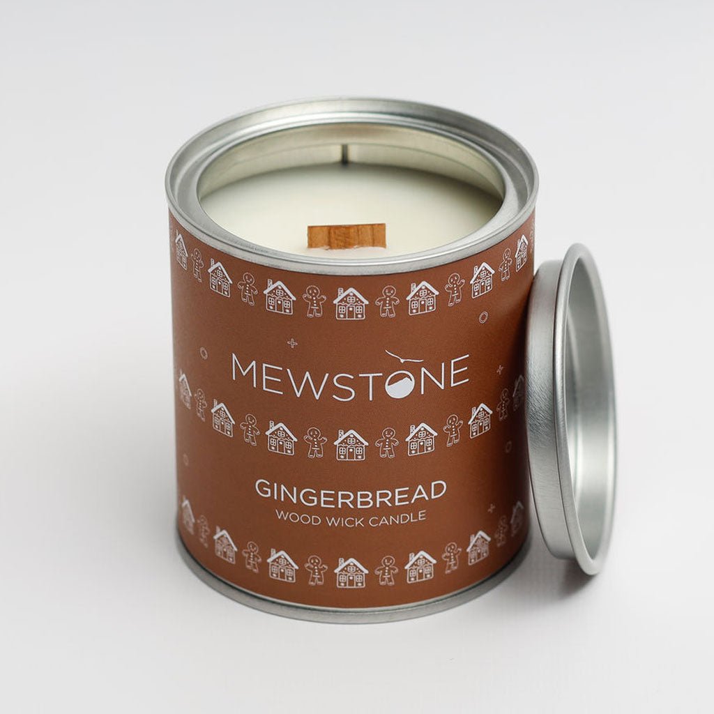 Gingerbread Wood Wick Candle - The Mewstone Candle Co