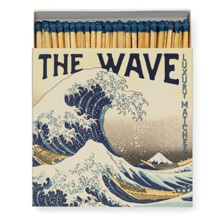 Hokusai Wave Luxury Archivist Matches - The Mewstone Candle Co