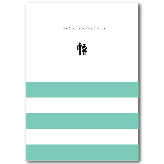 Holy Shit! You're Parents greetings card - The Mewstone Candle Co