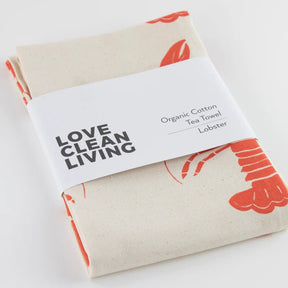 Love Liga Lobster Tea Towel - Red - The Mewstone Candle Co