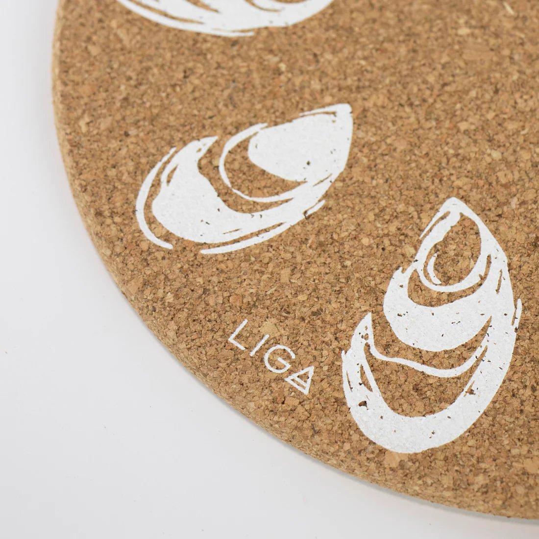 Love Liga Oyster Cork Coasters and Tablemats - The Mewstone Candle Co