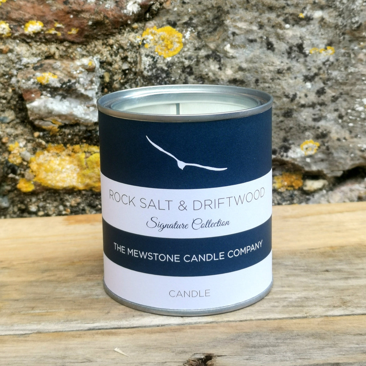 Rock Salt & Driftwood Signature Candle - The Mewstone Candle Co