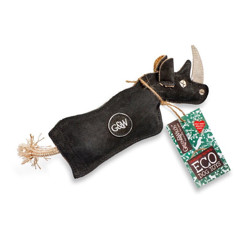 Ronnie the Rhino Eco Dog Toy - The Mewstone Candle Co