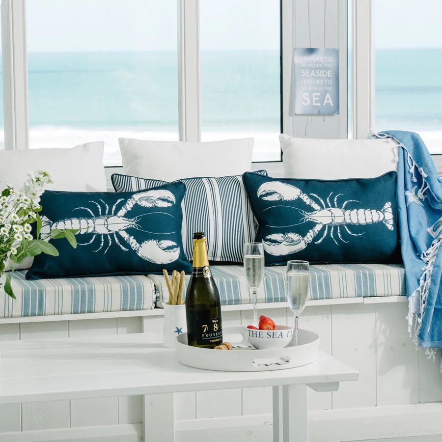 Sea Kisses Lobster Cushion - The Mewstone Candle Co