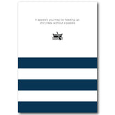 Shit creek without a paddle greetings card - The Mewstone Candle Co