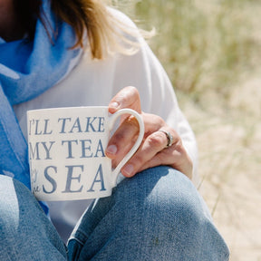 Tea by the Sea Bone China Mug - The Mewstone Candle Co