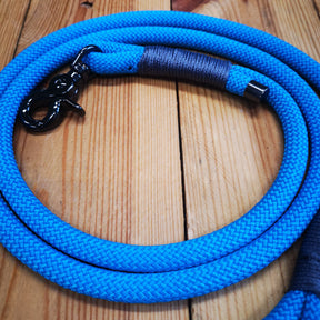 Teal and Grey Rope Dog Lead - The Mewstone Candle Co