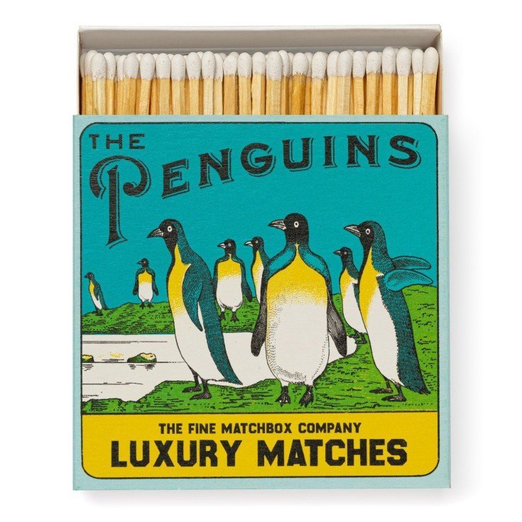 The Penguins Luxury Archivist Matches - The Mewstone Candle Co